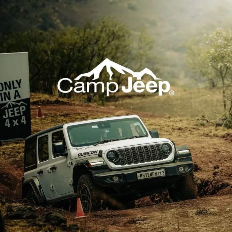 Jeep Wrangler off-road experience in India- off roading images.