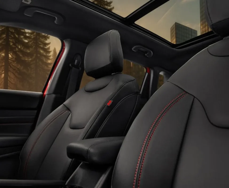 Jeep Compass interior features and comfort details- jeep compass interior seat images 