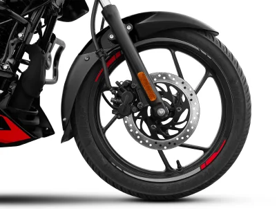Bajaj Pulsar 125 engine performance details - wheel image